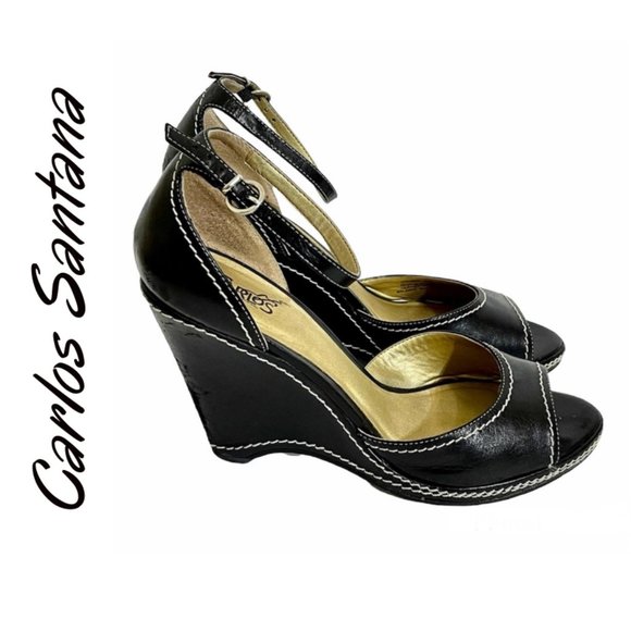 Carlos Santana Shoes - Carlos Santana Peep Toe Wedges size 9M